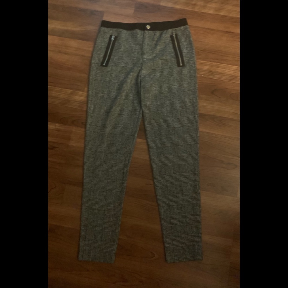 Ally b Girls black and white check tapered pants